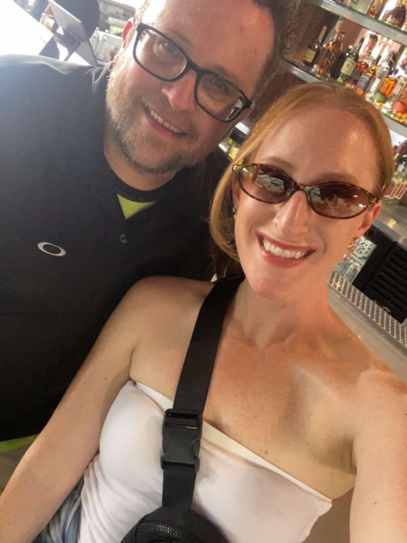 Couple selfie on concert night out