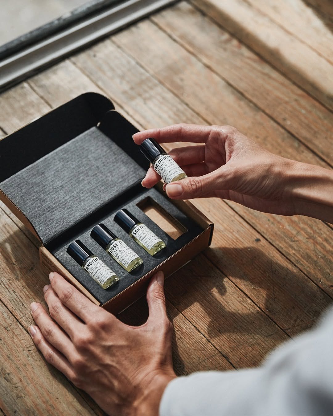 Le Labo fragrance discovery set with four vials