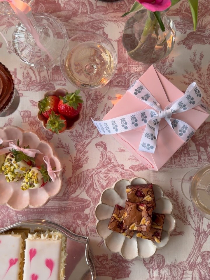 Table covered with desserts and champagne glasses