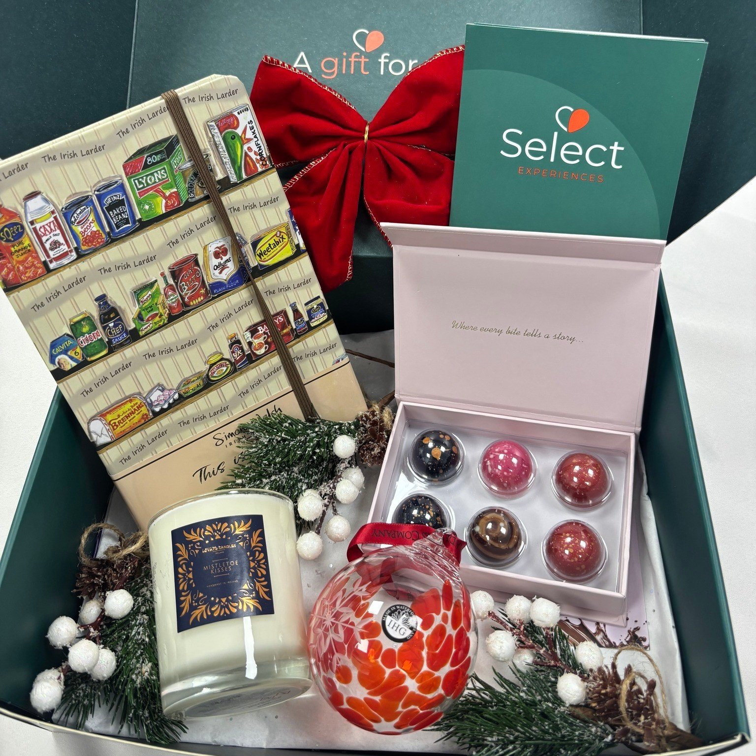 Luxury experience voucher gift box with bow