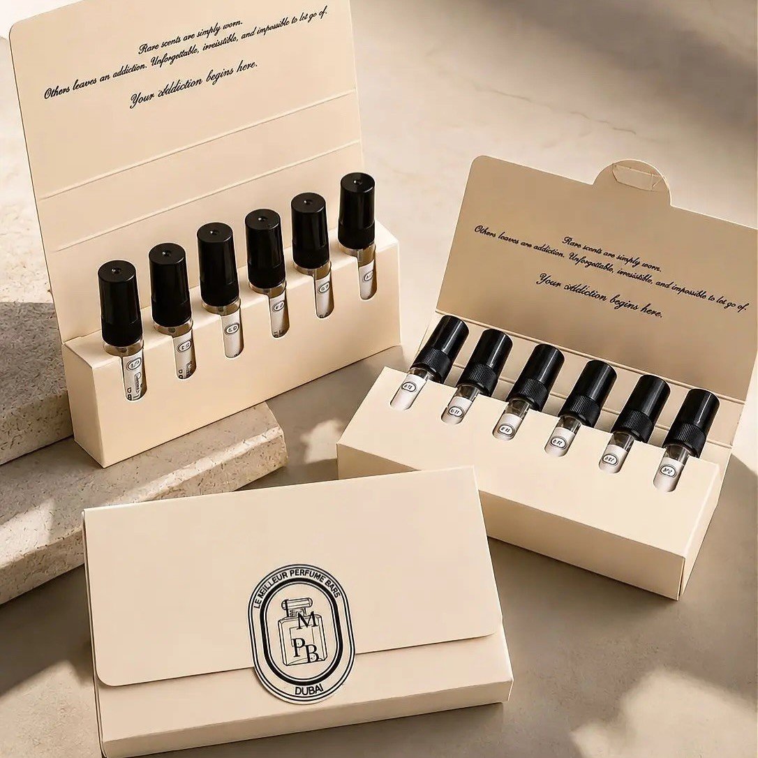 Perfume discovery kits with sample vials